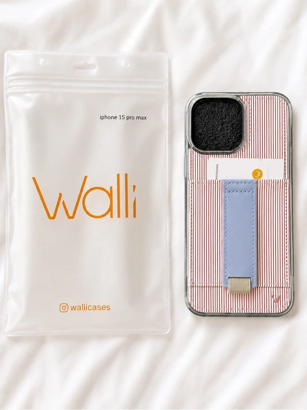 Wallis Blue Strap Pin Stripe iPhone 15 Pro Max Case